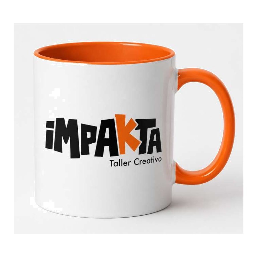 Taza con fondo y asa de color personalizable de Impakta Taller Creativo